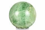 Polished Green Fluorite Sphere - Madagascar #246093-1